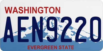 WA license plate AEN9220