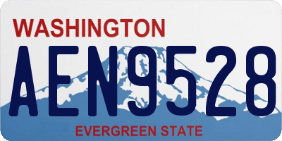 WA license plate AEN9528