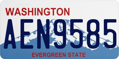WA license plate AEN9585