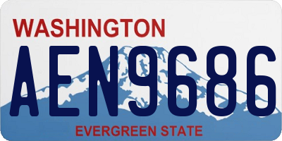 WA license plate AEN9686