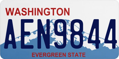 WA license plate AEN9844