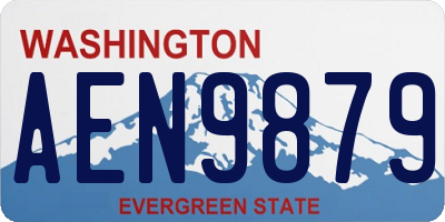 WA license plate AEN9879