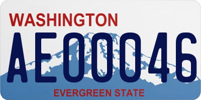 WA license plate AEO0046