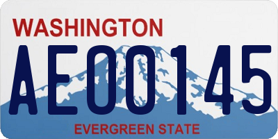 WA license plate AEO0145