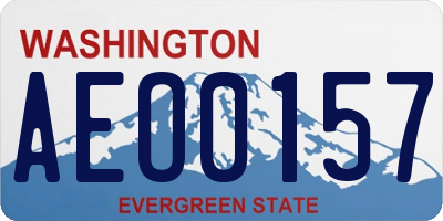 WA license plate AEO0157