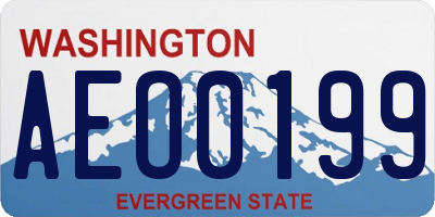 WA license plate AEO0199