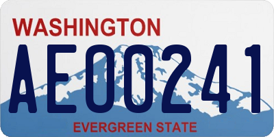 WA license plate AEO0241
