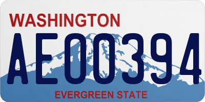 WA license plate AEO0394