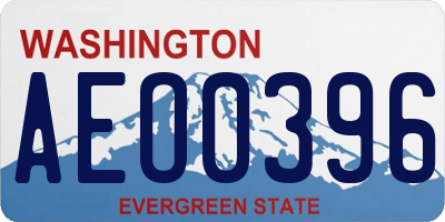 WA license plate AEO0396