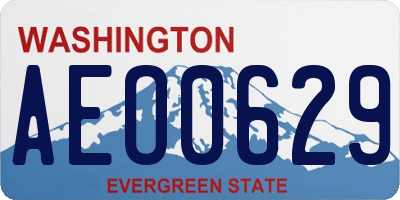 WA license plate AEO0629