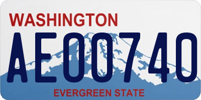 WA license plate AEO0740