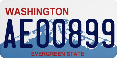 WA license plate AEO0899