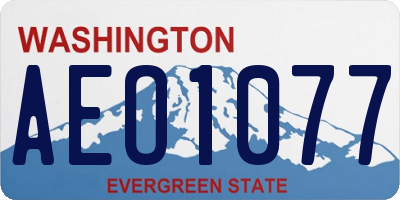 WA license plate AEO1077
