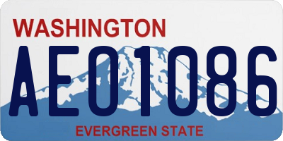 WA license plate AEO1086