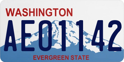 WA license plate AEO1142
