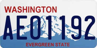 WA license plate AEO1192