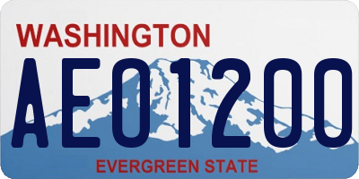 WA license plate AEO1200