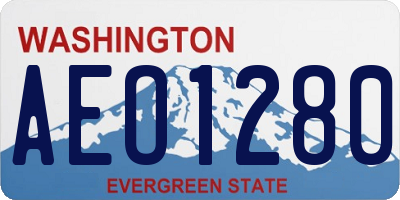 WA license plate AEO1280