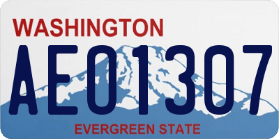 WA license plate AEO1307