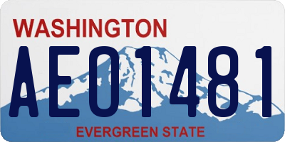 WA license plate AEO1481