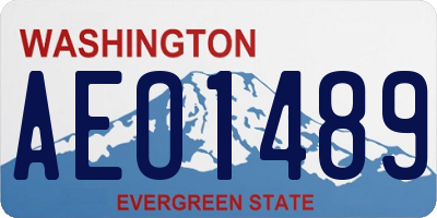 WA license plate AEO1489
