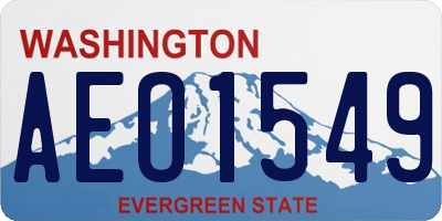WA license plate AEO1549