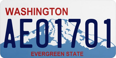 WA license plate AEO1701