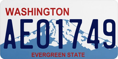 WA license plate AEO1749