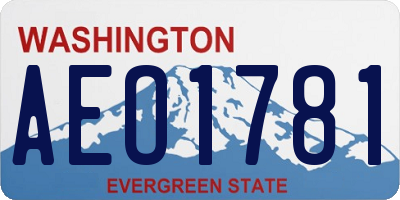 WA license plate AEO1781