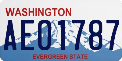 WA license plate AEO1787
