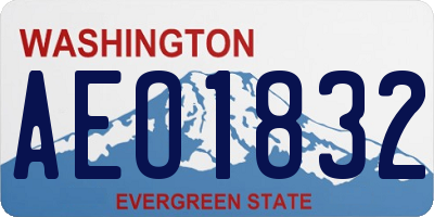 WA license plate AEO1832