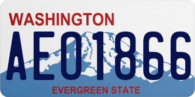 WA license plate AEO1866