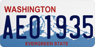 WA license plate AEO1935