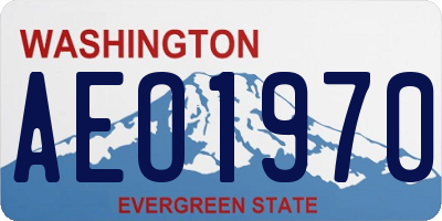 WA license plate AEO1970