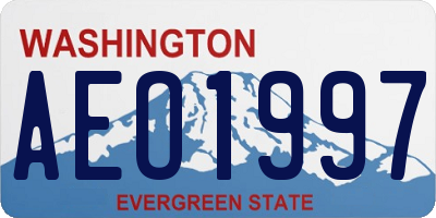 WA license plate AEO1997