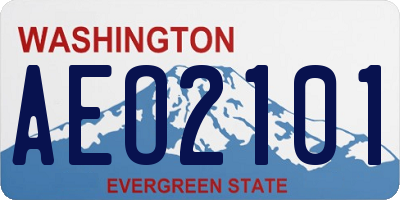 WA license plate AEO2101