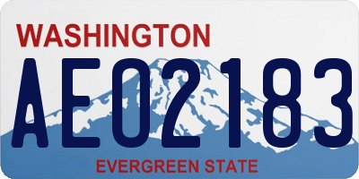 WA license plate AEO2183