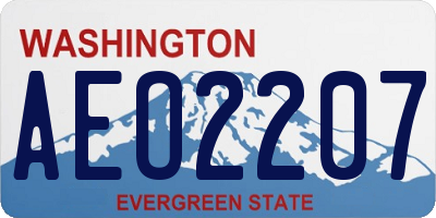WA license plate AEO2207
