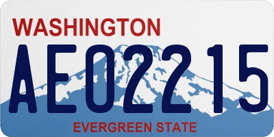 WA license plate AEO2215
