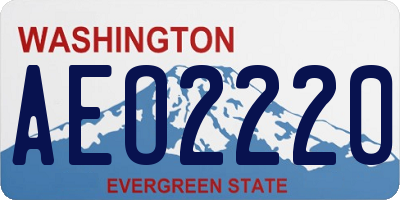 WA license plate AEO2220