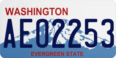 WA license plate AEO2253