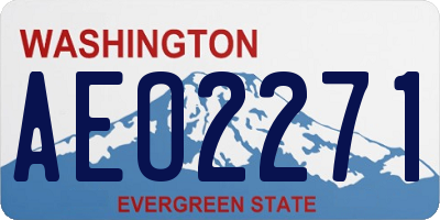 WA license plate AEO2271