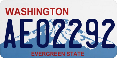 WA license plate AEO2292