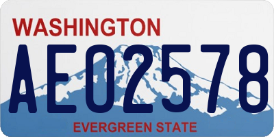 WA license plate AEO2578