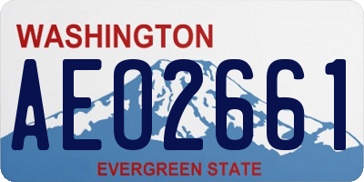 WA license plate AEO2661