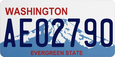WA license plate AEO2790