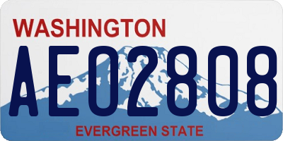 WA license plate AEO2808
