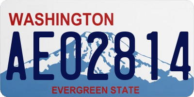 WA license plate AEO2814