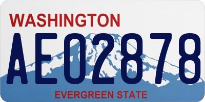 WA license plate AEO2878