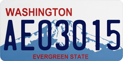 WA license plate AEO3015